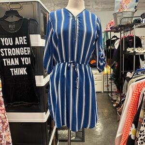 Rue21 Blue and White Striped Mini Dress